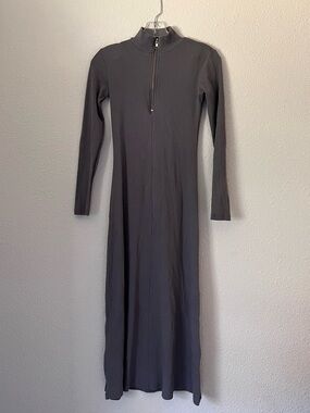zara long sleeve dress sale ZARA long sleeve orange ribbed dress S (4-6)